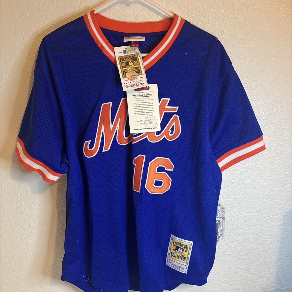 Mitchell & Ness 1986 New York Mets Doc Gooden Baseball Jersey Mens Size L 44 NWT